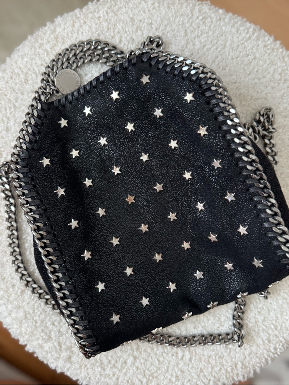Stella McCartney Black Star-Studded Chain Mini Crossbody - Picture 2 of 6